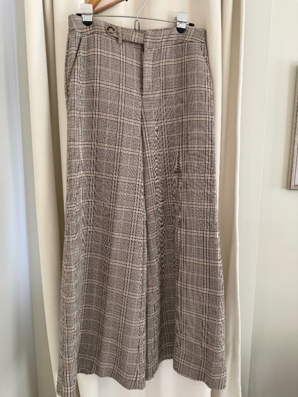 Maeve for Anthropology glen plaid wide leg pant, sz8